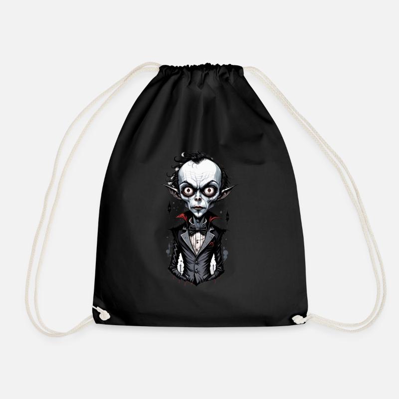 A Big-headed Vampire 8 - Drawstring Bag - black