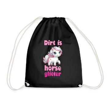 La saleté, c’est des paillettes de cheval - Sac de sport léger - noir - Devant