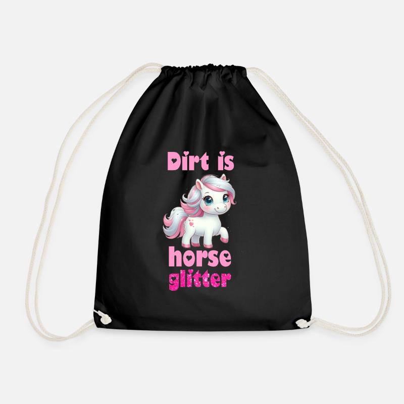 Dirt is horse glitter - Turnbeutel - Schwarz