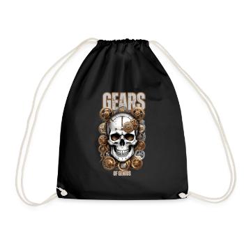Engrenages Skull Genius - Sac de sport léger - noir - Devant