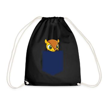 Armadillo Pet Armadillo Gift - Drawstring Bag - black - Front