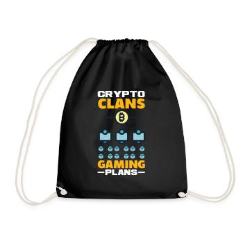 Cryptocurrency Rewards Gaming Blockchain Gamer - Drawstring Bag - black - Front