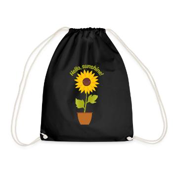 Hello, sunshine! - Drawstring Bag - black - Front