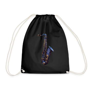 Saxophone - Drawstring Bag - black - Front