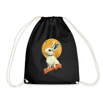 Noble Golden Easter Bunny - Drawstring Bag - black - Front