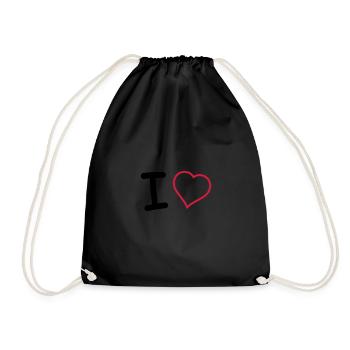 j'ai le coeur - Sac de sport léger - noir - Devant