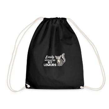 Lémurien singe drôle mignon sifakas madagascar amour - Sac de sport léger - noir - Devant