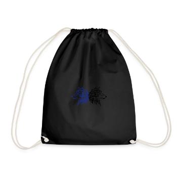 Woelfe Tribal 2 - Drawstring Bag - black - Front