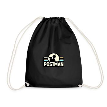 Postbote - Turnbeutel - Schwarz - Vorne