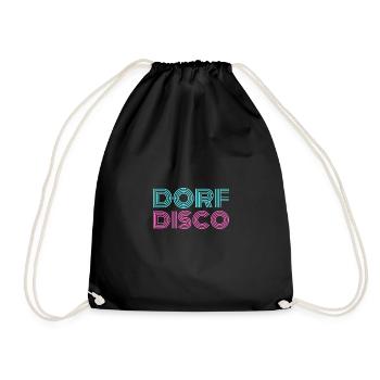 Dorf Disco Legenden Ackerparty - Turnbeutel - Schwarz - Vorne