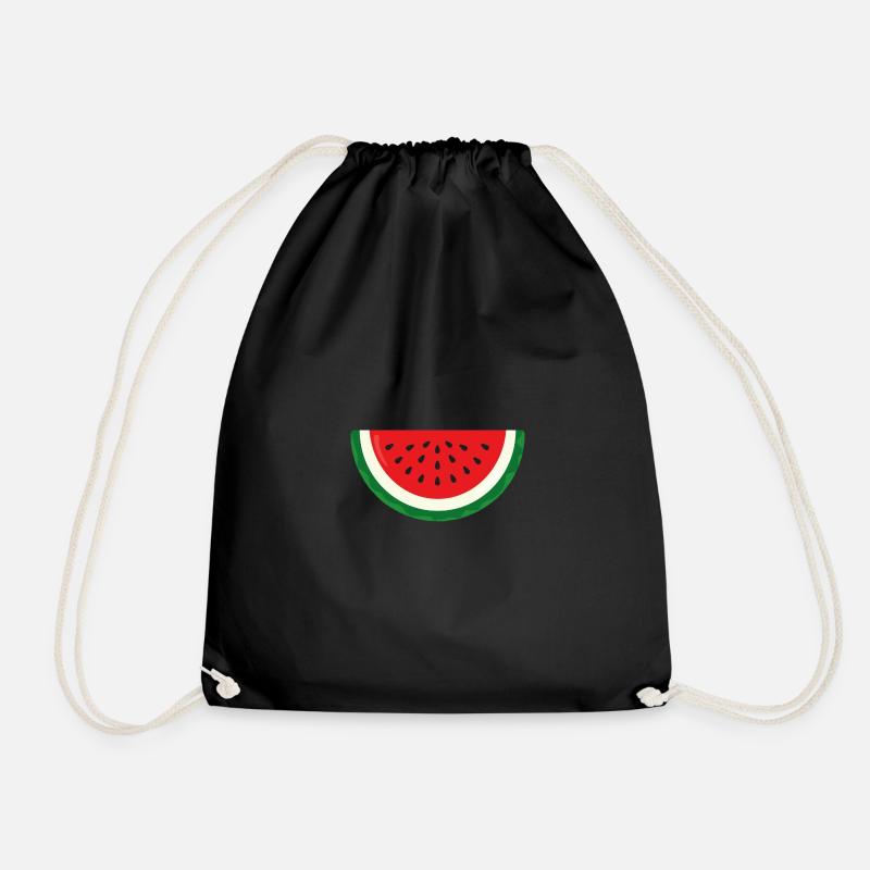 Wassermelone, Wassermelone - Turnbeutel - Schwarz