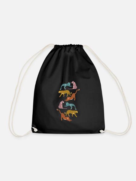 Wild animals - Drawstring Bag - black
