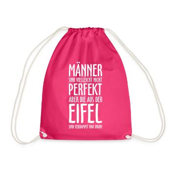 Die Männer aus der Eifel (Weiß) Eifeler Jungs - Turnbeutel - Fuchsia - Vorne