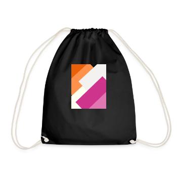 Lesbian Geometrics - Drawstring Bag - black - Front