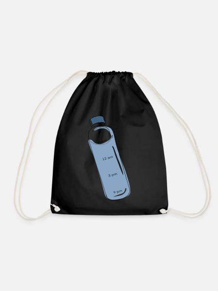 Trinkflasche Symbol - Turnbeutel - Schwarz