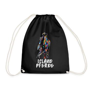 Cool Chevaux islandais Chevaux étalons Dire l’amour des chevaux - Sac de sport léger - noir - Devant