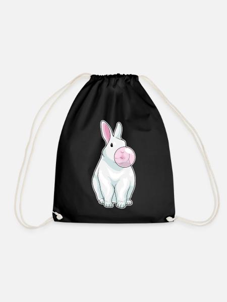 Hase Kaugummi - Turnbeutel - Schwarz