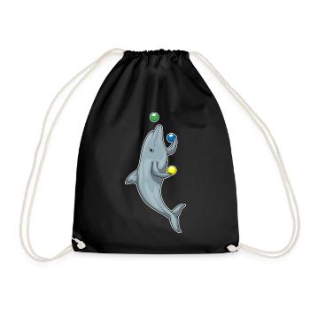Jonglerie de jongleur de dauphin - Sac de sport léger - noir - Devant