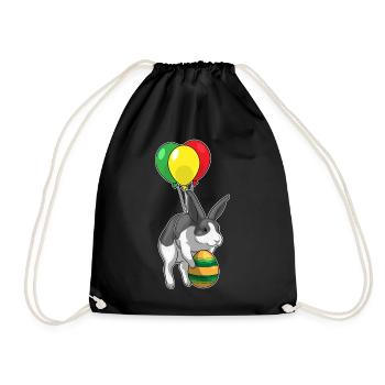 Ballon de Pâques Lapin - Sac de sport léger - noir - Devant