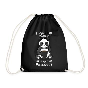 Early or friendly - Drawstring Bag - black - Front