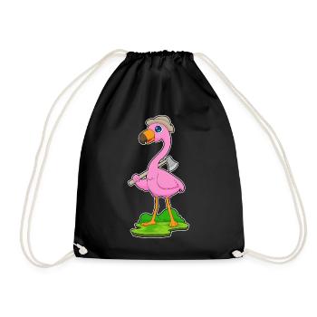 Hache de bûcheron flamant rose - Sac de sport léger - noir - Devant