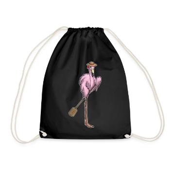 Pagaie au flamant rose - Sac de sport léger - noir - Devant