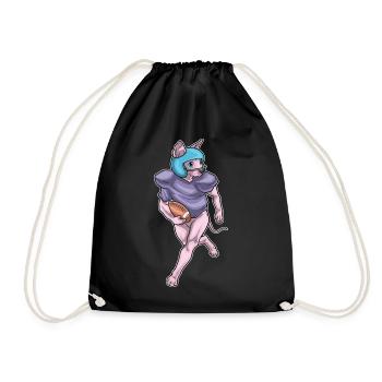 Sphynx Cat Sport de football américain - Sac de sport léger - noir - Devant