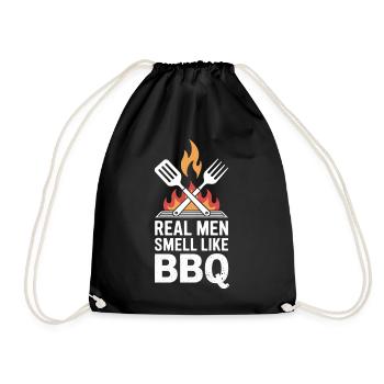 BBQ King – Real Men sent le gril - Sac de sport léger - noir - Devant