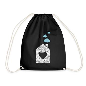 Accueil Coeur Grunge Cloud Pépinière Sweet Home - Sac de sport léger - noir - Devant
