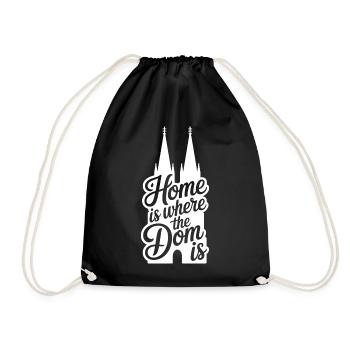 Köln Home Is Where The Dom Is Kölner Karneval Köln - Turnbeutel - Schwarz - Vorne