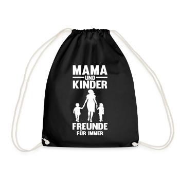 Mama Und Kinder Beste Freunde - Turnbeutel - Schwarz - Vorne