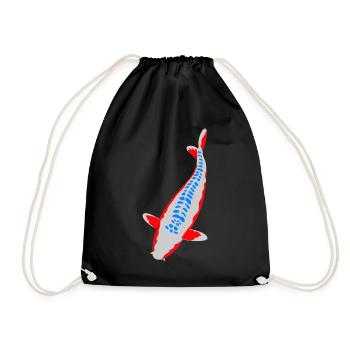 Koi - Nishikigoi - Drawstring Bag - black - Front