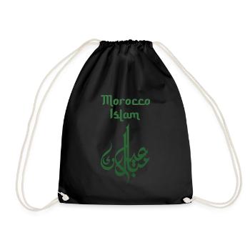 Marokko Islam Muslim Ramadan Geschenk - Turnbeutel - Schwarz - Vorne