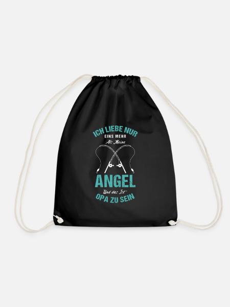 Angel Opa Großvater Opi Enkelkind Enkel Opa - Turnbeutel - Schwarz