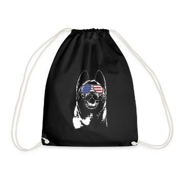 American AKITA Amérique Lunettes de soleil - Sac de sport léger - noir - Devant