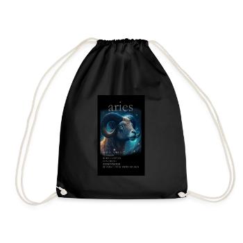 ARIES - Drawstring Bag - black - Front