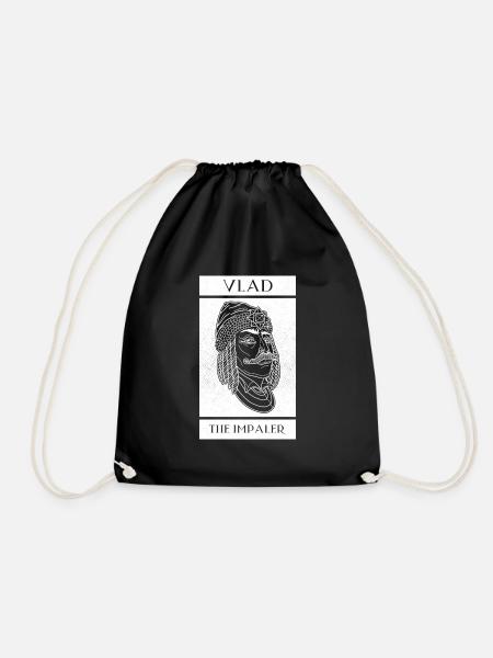 Vlad Tepes, Transylvania, Romania, Romania - Drawstring Bag - black