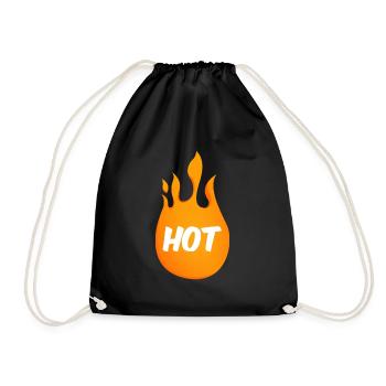 Hot Lit fire - Turnbeutel - Schwarz - Vorne