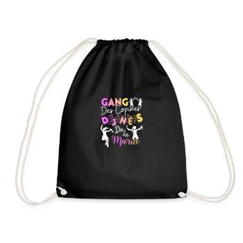 EVJF - GANG des copines Déjantées de la mariée - Sac de sport léger - noir - Devant