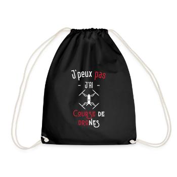 j'peux pas j'ai course de drones - Sac de sport léger - noir - Devant