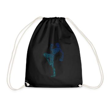 Kickboxing Kickboxing Kickboxer Women Kickboxing - Drawstring Bag - black - Front