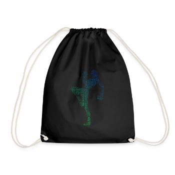 Boxe Kickboxing Kickboxing Hommes Femmes - Sac de sport léger - noir - Devant