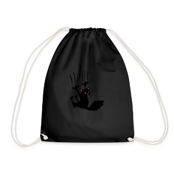 chat noir rebel ! - Sac de sport léger - noir - Devant