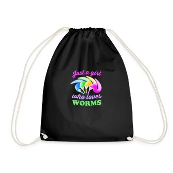 Worm On A String Just A Girl Who Loves Worms - Sac de sport léger - noir - Devant