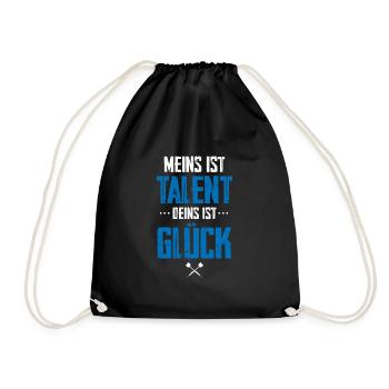 Darts Darten Dartscheibe Geschenk - Turnbeutel - Schwarz - Vorne
