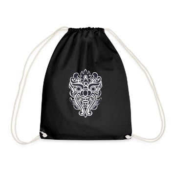 Thai Dragon Head Logo - Turnbeutel - Schwarz - Vorne