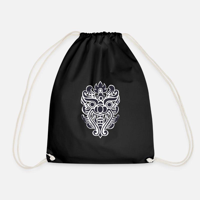 Thai Dragon Head Logo - Turnbeutel - Schwarz