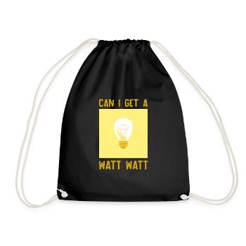 Puis-je obtenir un cadeau d’électricien Watt - Sac de sport léger - noir - Devant