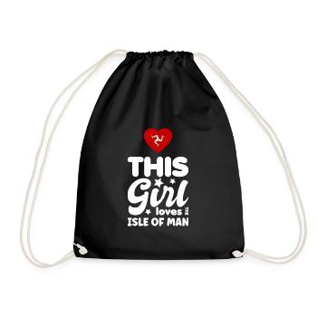 Isle of Man Flagge Triskele Flag of Isle of Man - Drawstring Bag - black - Front