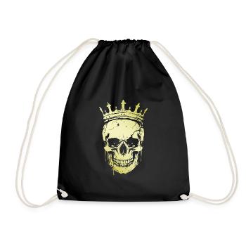 Couronne de crâne de roi - Sac de sport léger - noir - Devant